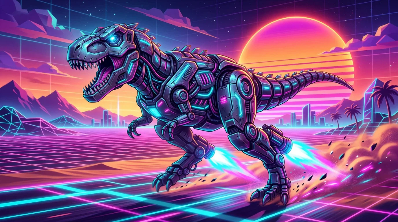 Capa do jogo Dino Runner Cyber 🦖⚡